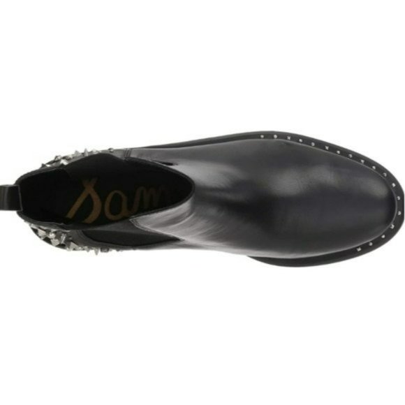 Sam Edelman Black Dover Embellished Chelsea Bootie Black -8.5 - Picture 6 of 11